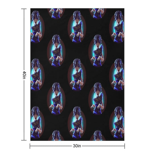 Wednesday Addams Darker Lightweight Throw Blanket