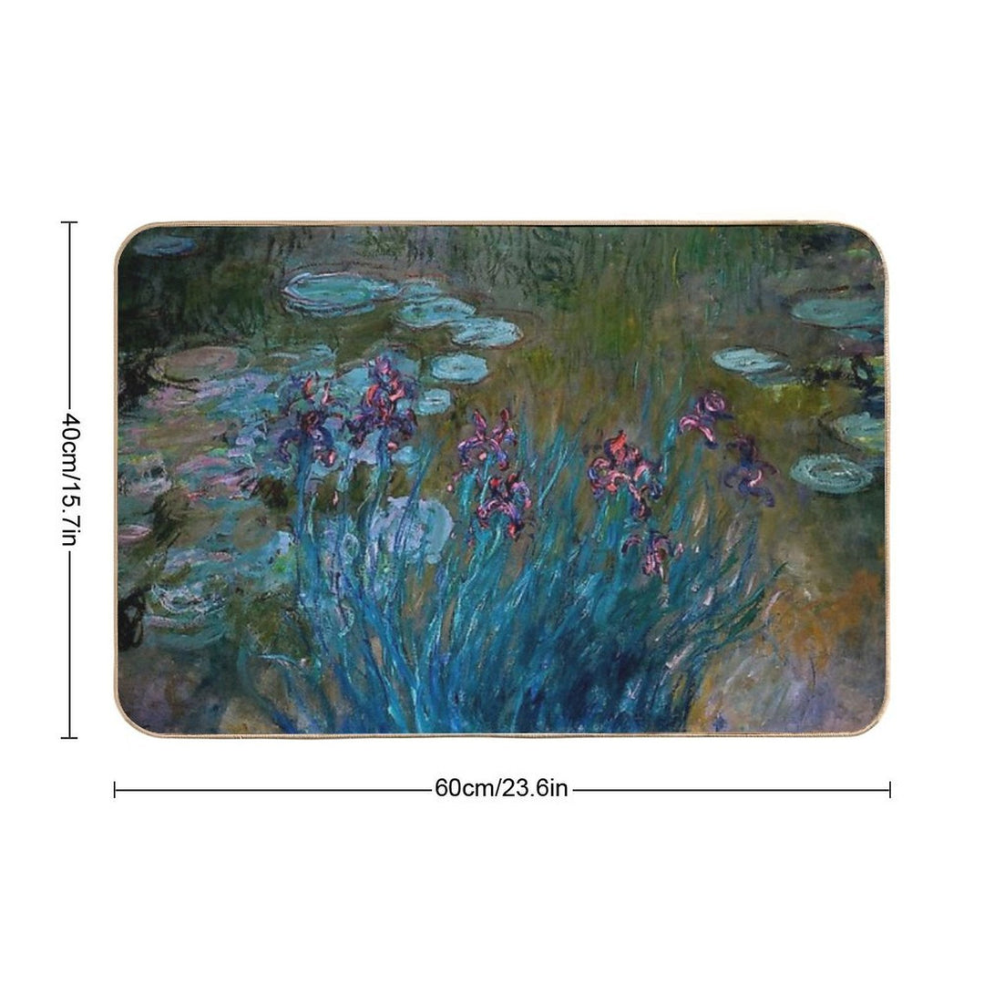 Irises And Water Lilies Claude Monet 1917  High-Traffic Bath Mat