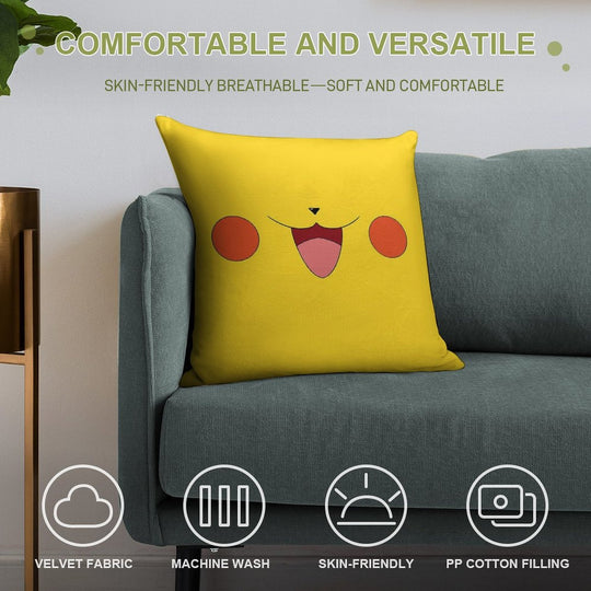 The Electric Mouse Soft Fade-Resistant Throw Pillow