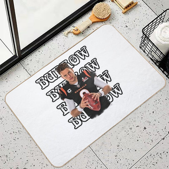 Natural Soccer League Overcome Yourself Joe Burrow Vintage  Eco-Friendly Bath Mat