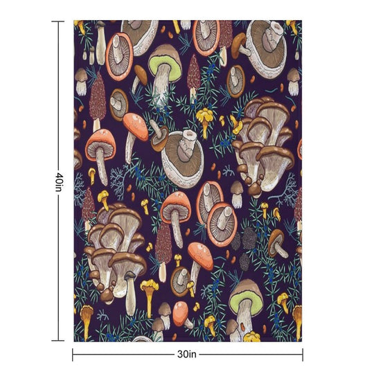 Dark Dream Forest Eco-conscious Throw Blanket