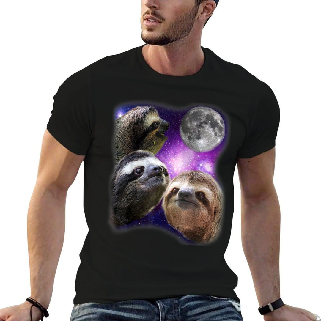 Sloth - Three Sloths Moon Parody Wolf Meme  Slim-fit Cut T-Shirt