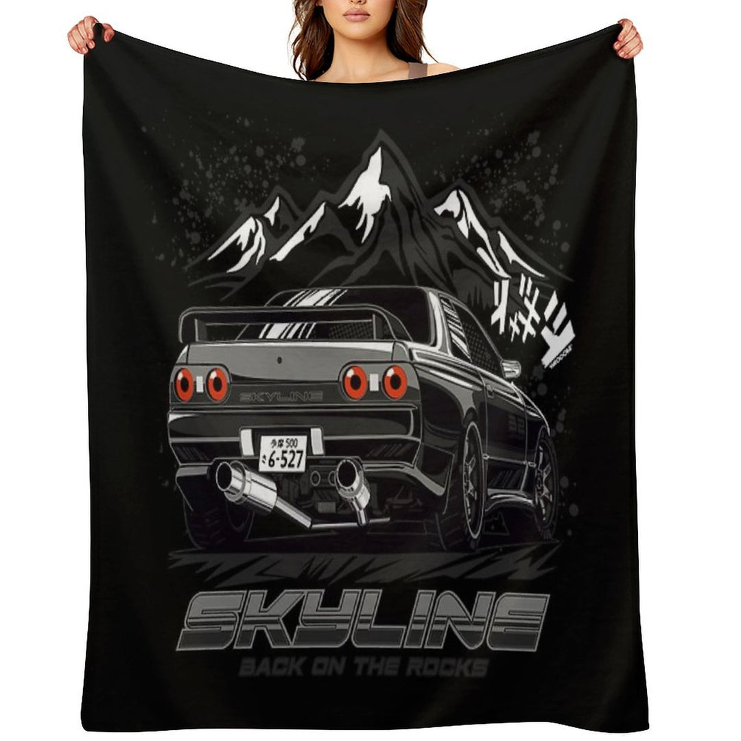 VR38 Swapped Skyline R32 Multi-functional Throw Blanket