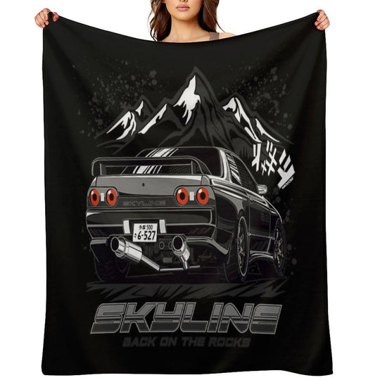 VR38 Swapped Skyline R32 Multi-functional Throw Blanket
