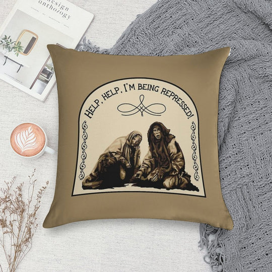 Holy Grail Peasant Being Repressed Soft Short Plush Fabric Throw Pillow