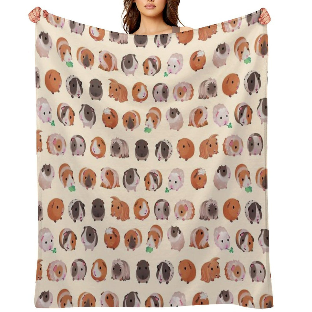 Guinea Pig Day - Bright Anti-pilling Throw Blanket