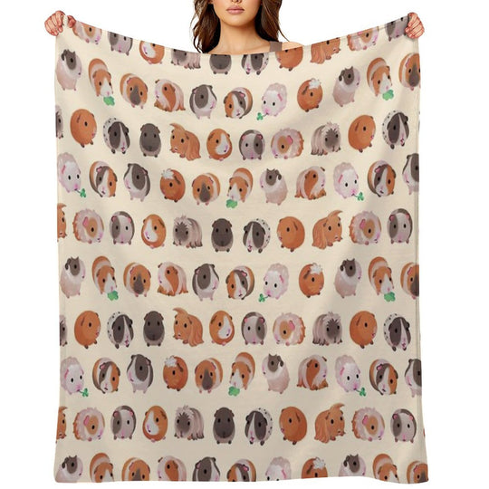 Guinea Pig Day - Bright Anti-pilling Throw Blanket