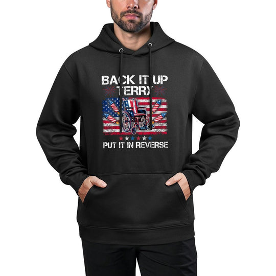 Back It Up Terry Put It In Reverse Fireworks 4th Of July Medium-Weight Fabric Hoodie