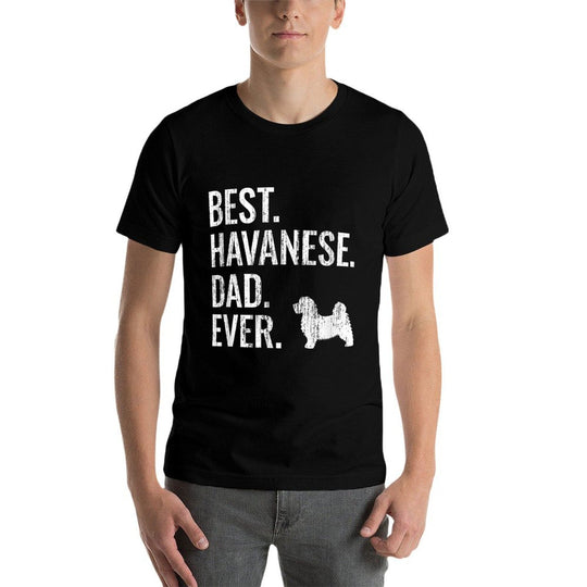 Best Havanese Dad Ever - Cool Dog Owner Gift for Men  Vintage-inspired T-Shirt