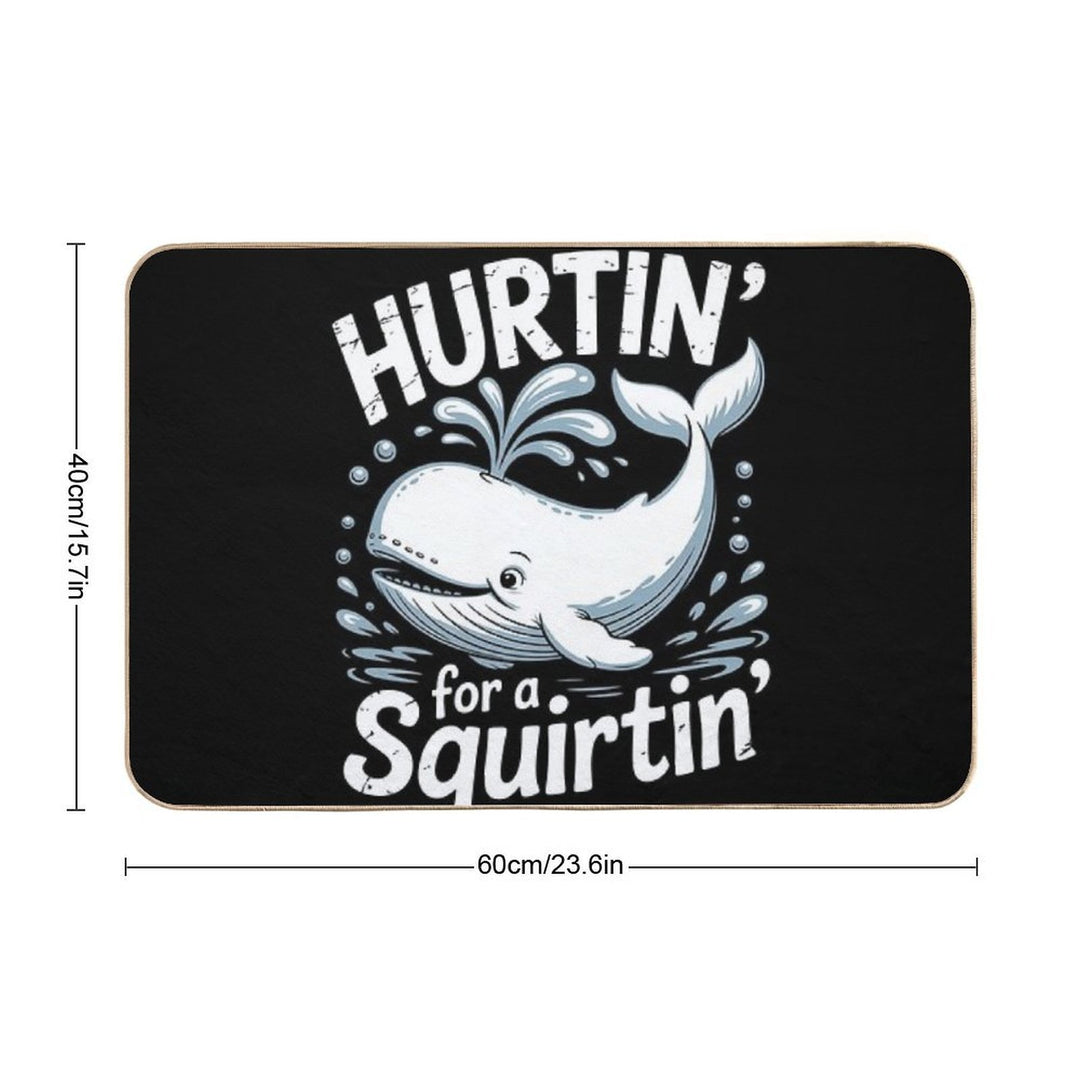 Inappropriate Meme Squirter Blue Whale  High-Traffic Bath Mat