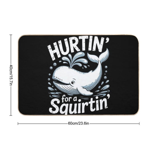 Inappropriate Meme Squirter Blue Whale  High-Traffic Bath Mat