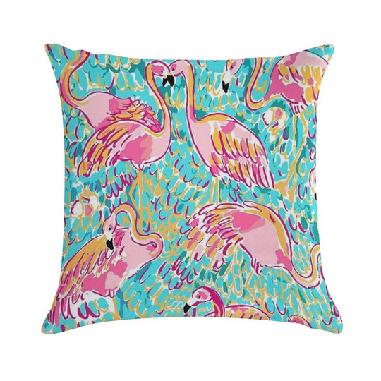 Sweet Flamingo Soft Anti-Pilling Throw Pillow