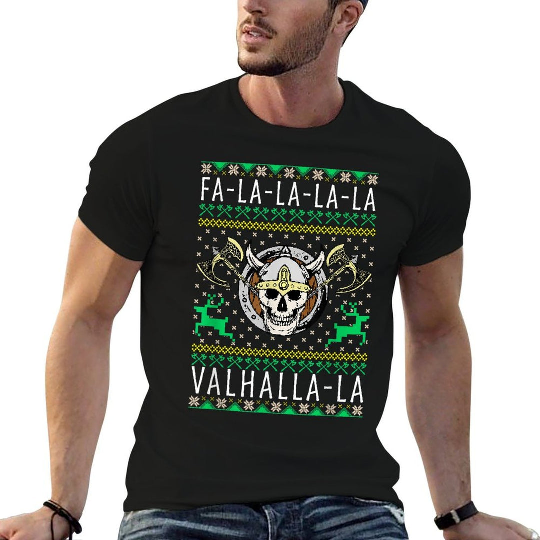 Fa-La-La-La Valhalla-La Viking God Ugly Christmas  Vintage-inspired T-Shirt