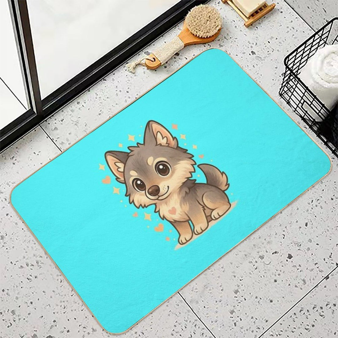 Kawaii Baby Wolf – Chibi Mascot  Multi-Purpose Bath Mat