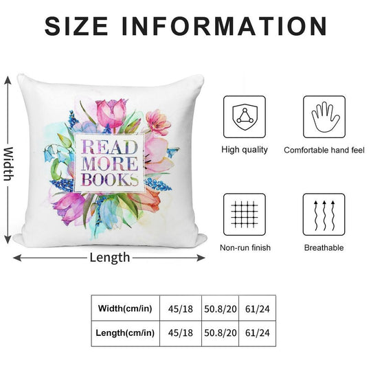 Read More Books Pastel Soft Durable Construction Throw Pillow