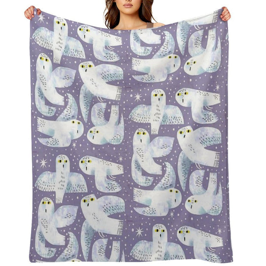 Snowy Owls Gift-ready Throw Blanket