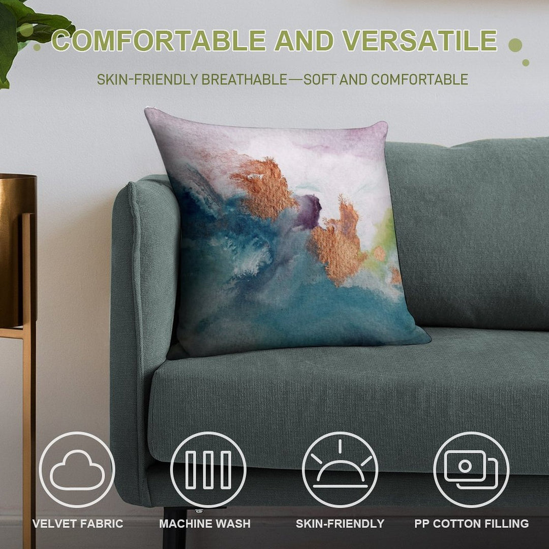 Abstract Birth Soft Skin-Friendly Throw Pillow