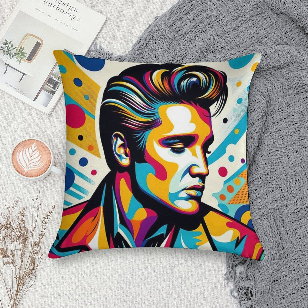 Elvis Presley Pop Art Soft Anti-Pilling Throw Pillow
