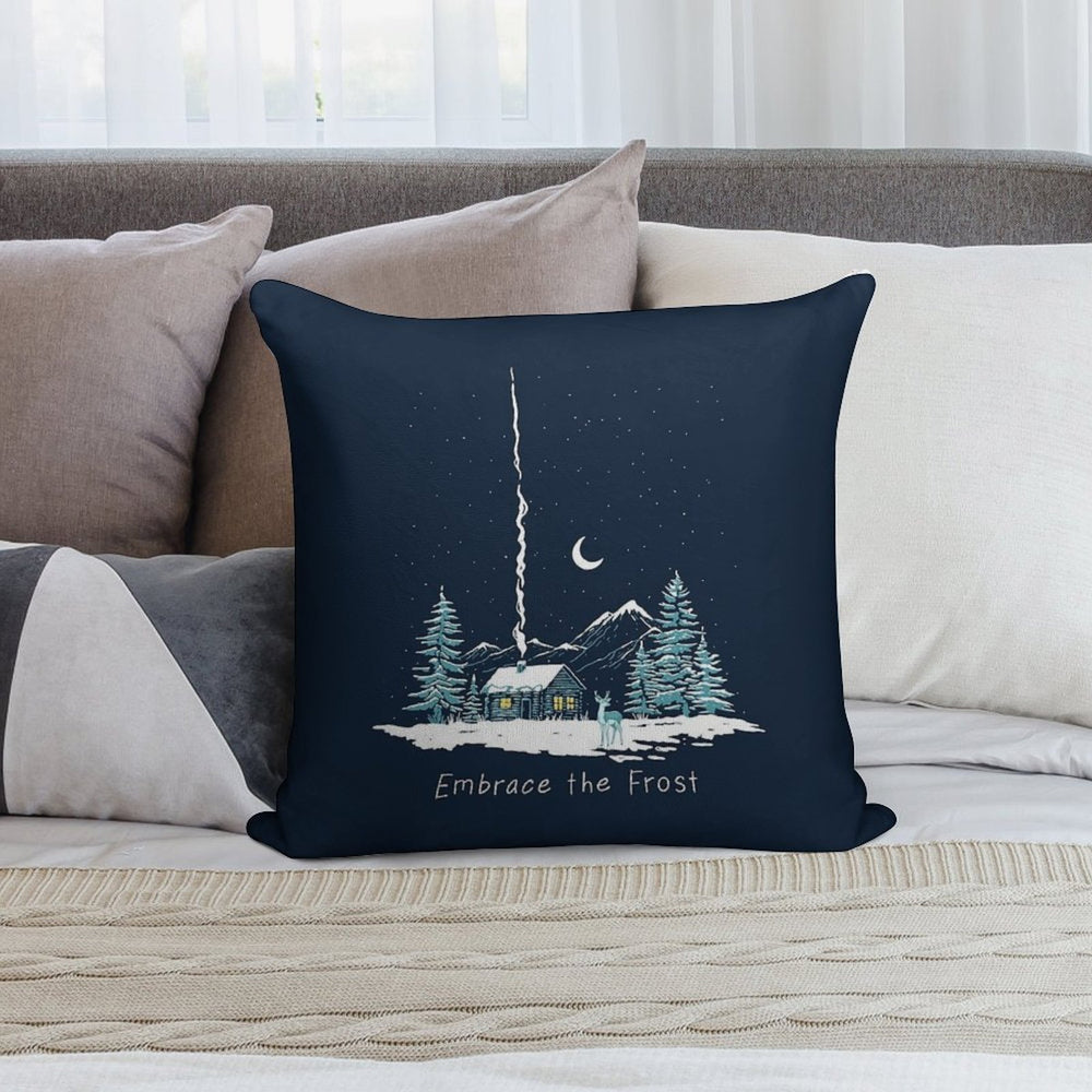 Embrace The Frost Soft Bedroom Essential Throw Pillow