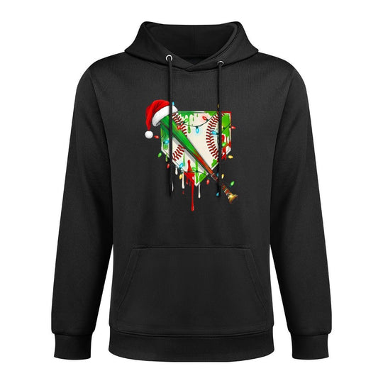 Santa Sports Ice Baseball Christmas Xmas Pajama Kid Men Boys Adjustable Hood Hoodie