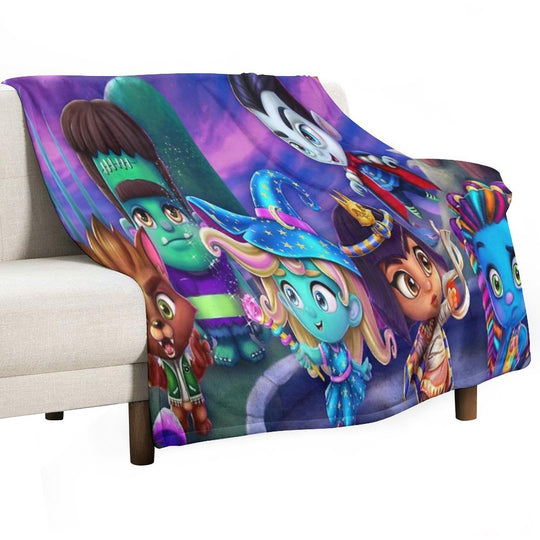 Super Monsters Travel-friendly Throw Blanket