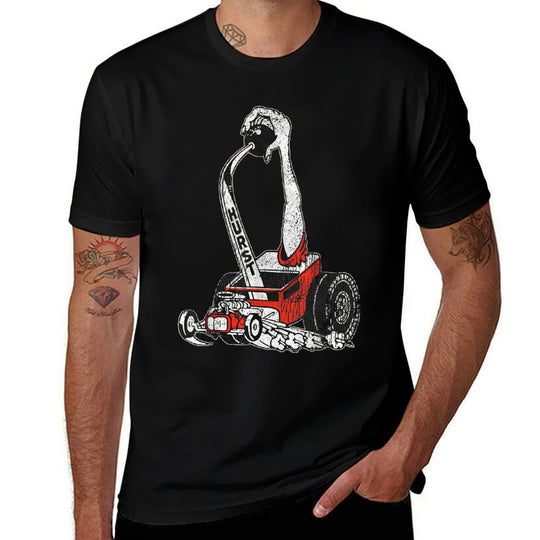 Retro Car Vintage Hurst Racer Meme Hand Engine Funny  Polyester Blend T-Shirt