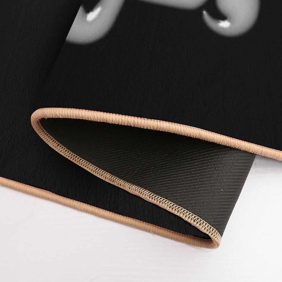 Glassy Pirate Skull & Sword Crossbones  Anti-Trip Bath Mat