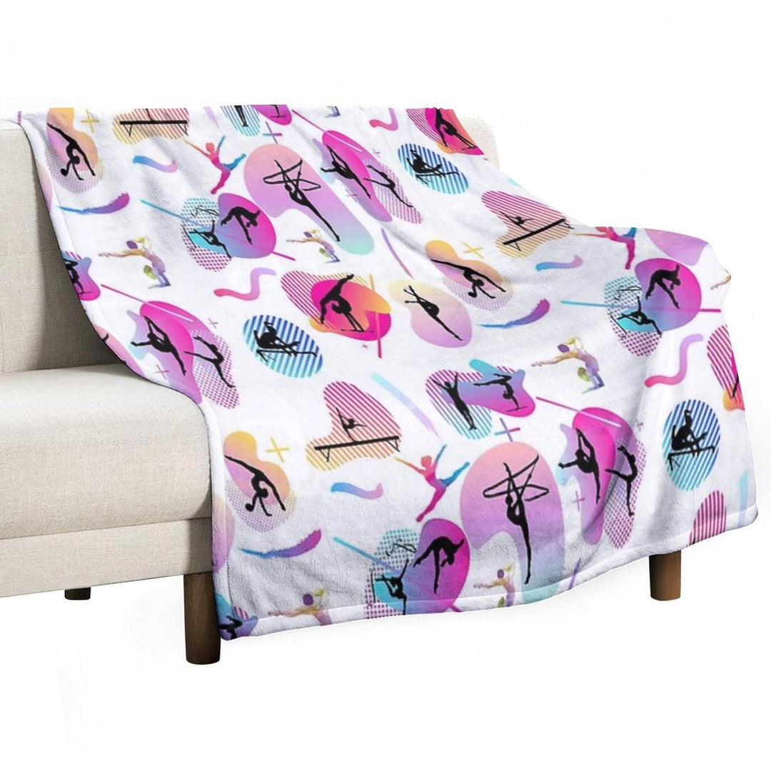 Gymnastics Print Comfort Throw Blanket