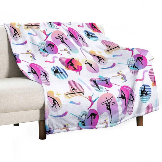 Gymnastics Print Comfort Throw Blanket