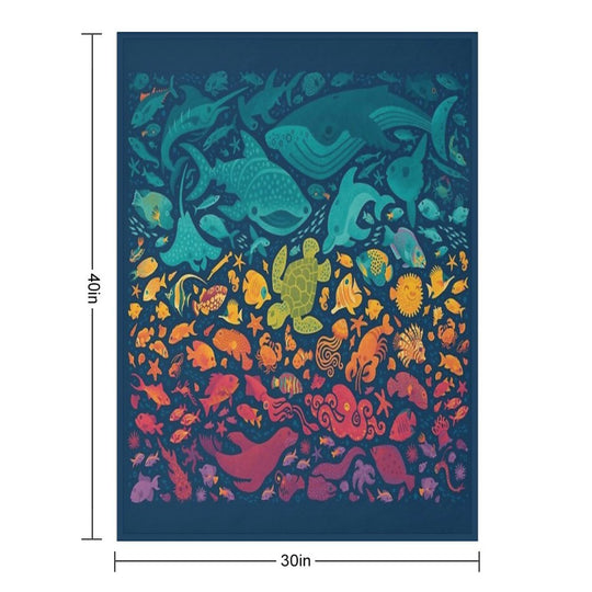 Aquatic Spectrum 2 Premium Throw Blanket