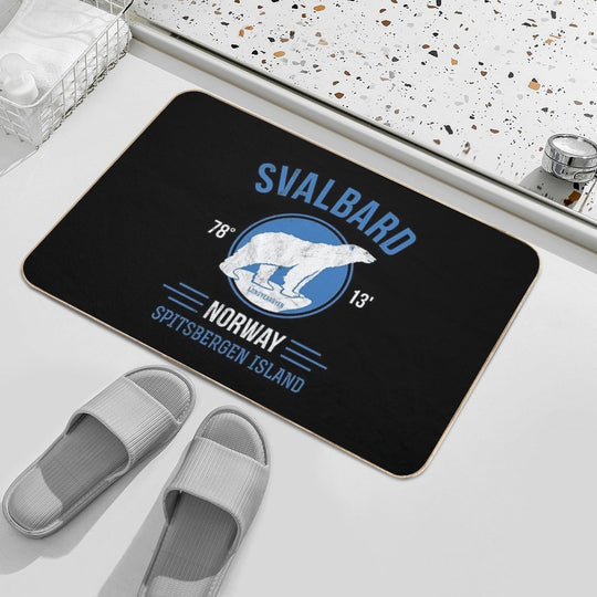 Svalbard Polar Bear - Longyearbyen Norway  Rapid-Drying Bath Mat