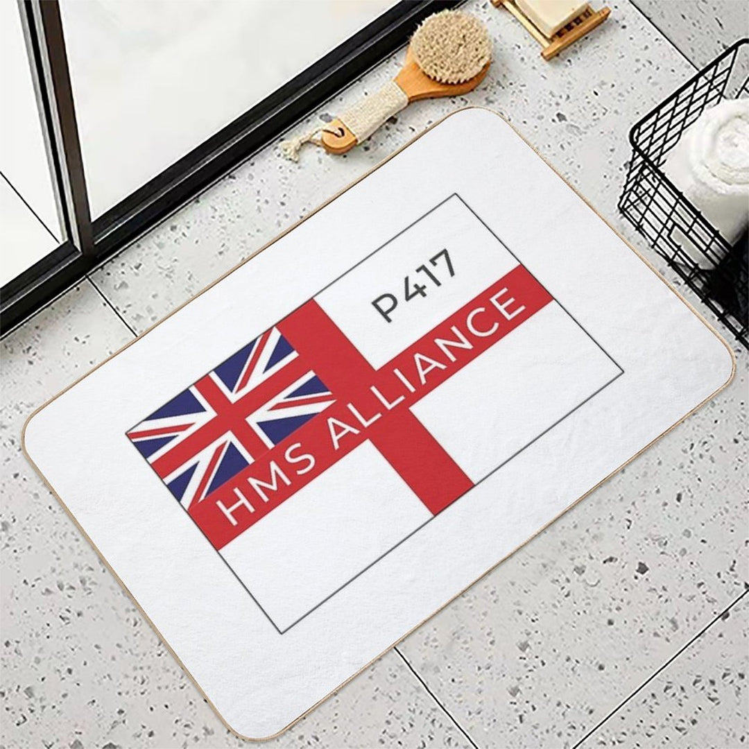 HMS Alliance P417 On British White Ensign - British Navy Amphion Class Submarine.  Dirt-Trapping Bath Mat