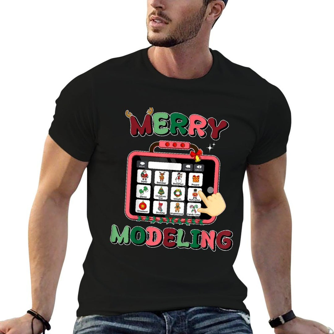 Merry Modeling Speech Language Pathologist SLP Christmas  Versatile T-Shirt