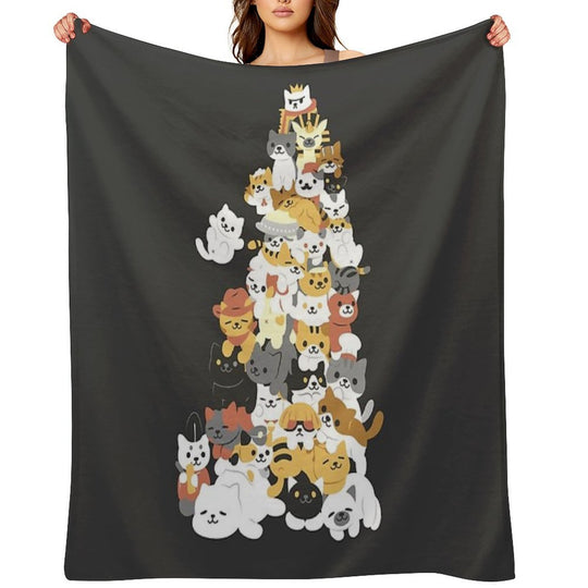 Cat Pile Durable Throw Blanket