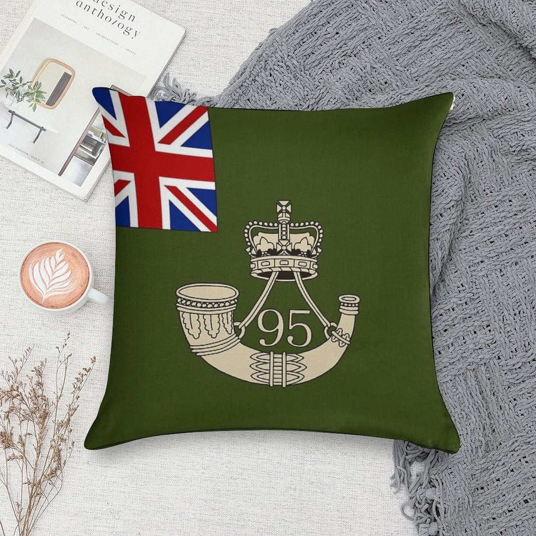 Napoleonic British Flag of The 95th Rifles Soft Easy Maintenance Throw Pillow