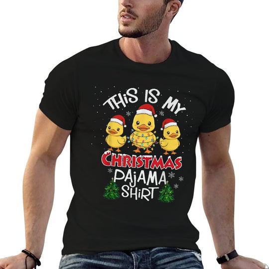 This Is My Christmas Pajama Duck Animal Funny Xmas  Stretchy T-Shirt