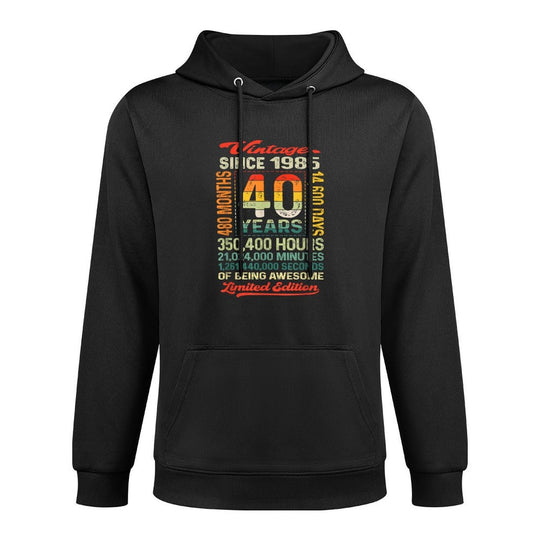 40 Years 480 Months of Being Awesome Born 1985 40th Birthday Pilling-Resistant Hoodie