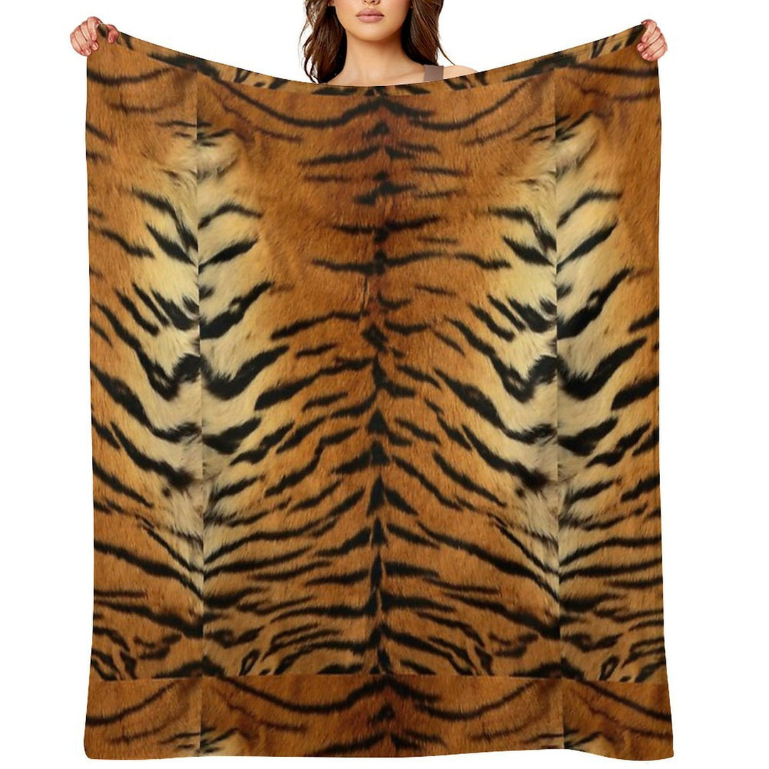 Tiger Pattern Lover Anti-pilling Throw Blanket