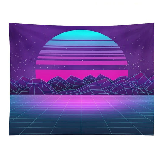 Synthwave Vaporwave Aesthetics Tapestry