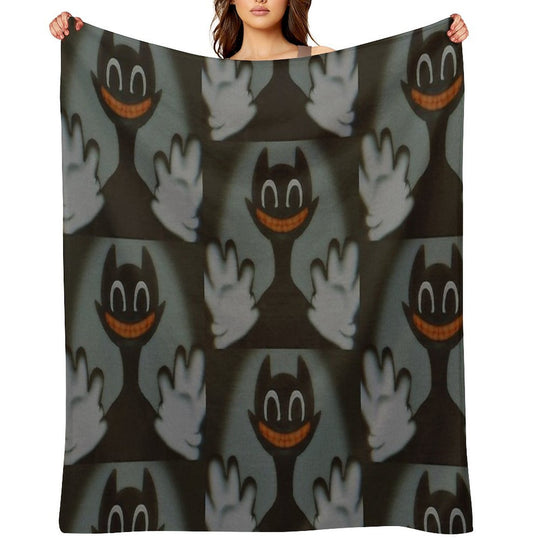 Cartoon Cat Machine-washable Throw Blanket