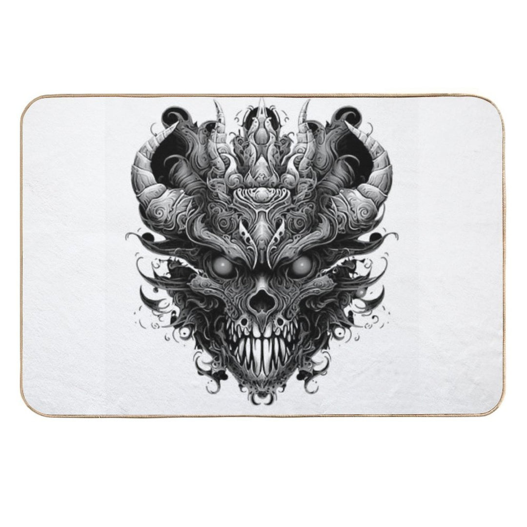 A Disgusting Dark Devil.  Repositionable Bath Mat