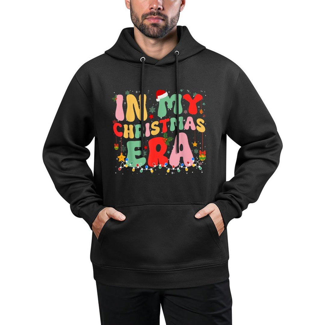 Groovy in My Christmas Era Retro Holiday Xmas Lights Festive Medium-Weight Fabric Hoodie
