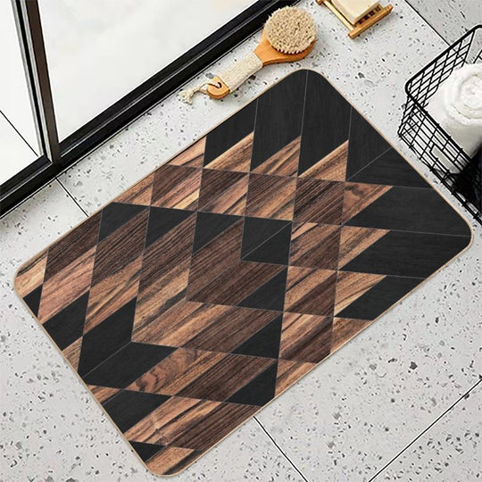Urban Tribal Pattern No.11 - Aztec - Wood Durable Bath Mat