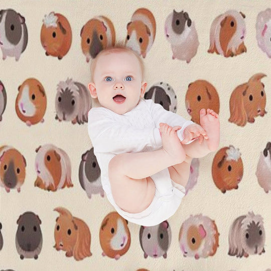 Guinea Pig Day - Bright Anti-pilling Throw Blanket