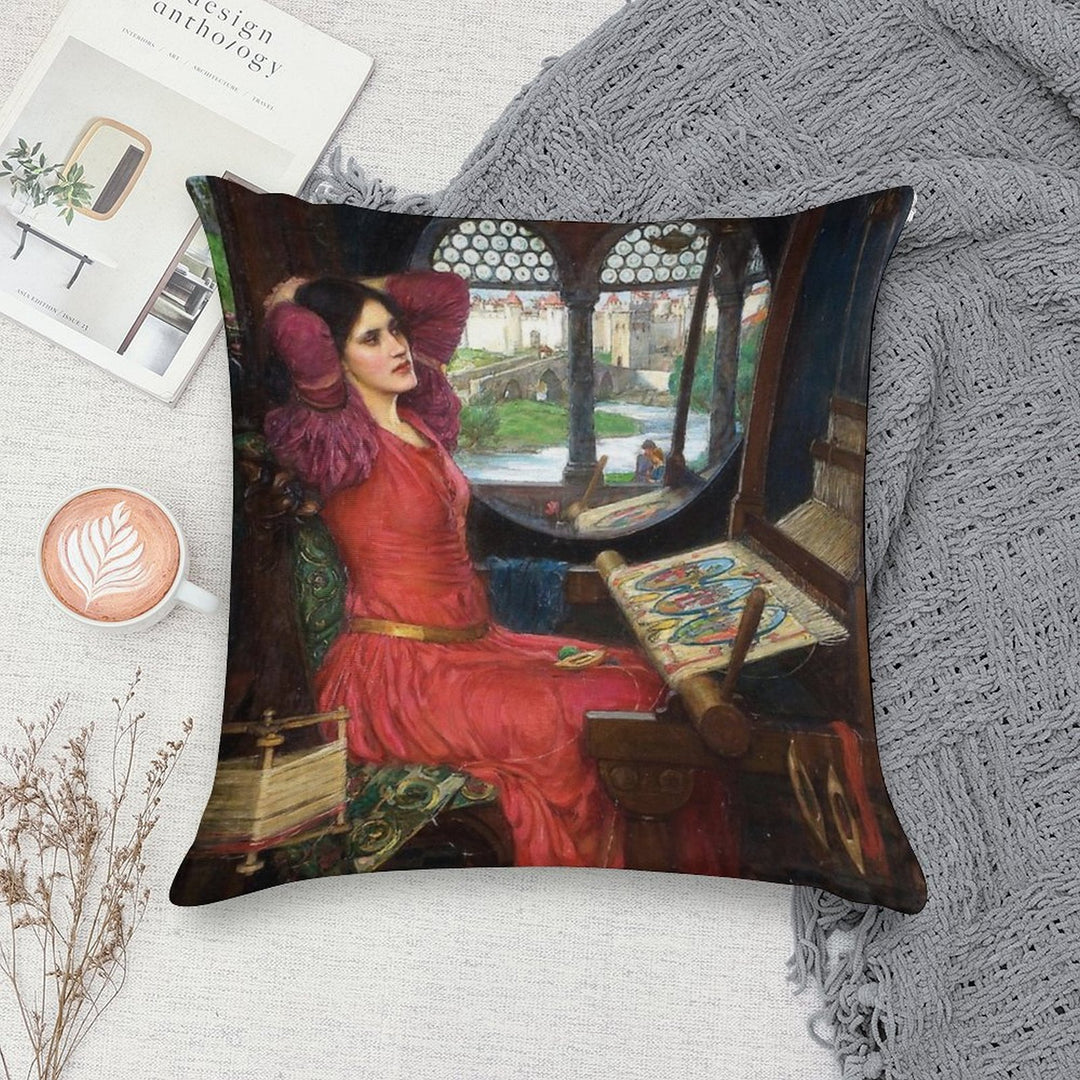 I Am Half Sick of Shadows, Said The Lady of Shalott - John William Waterhouse Soft High-Density Material Throw Pillow