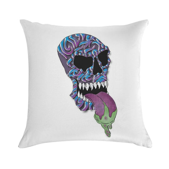 Purple Skull Soft Anti-Pilling Throw Pillow