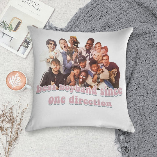 BROCKHAMPTON Best Boyband Since One Direction Soft Reinforced Edging Throw Pillow