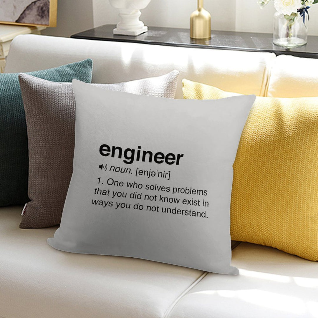Funny Engineer Definition Soft Ultra-Soft Texture Throw Pillow