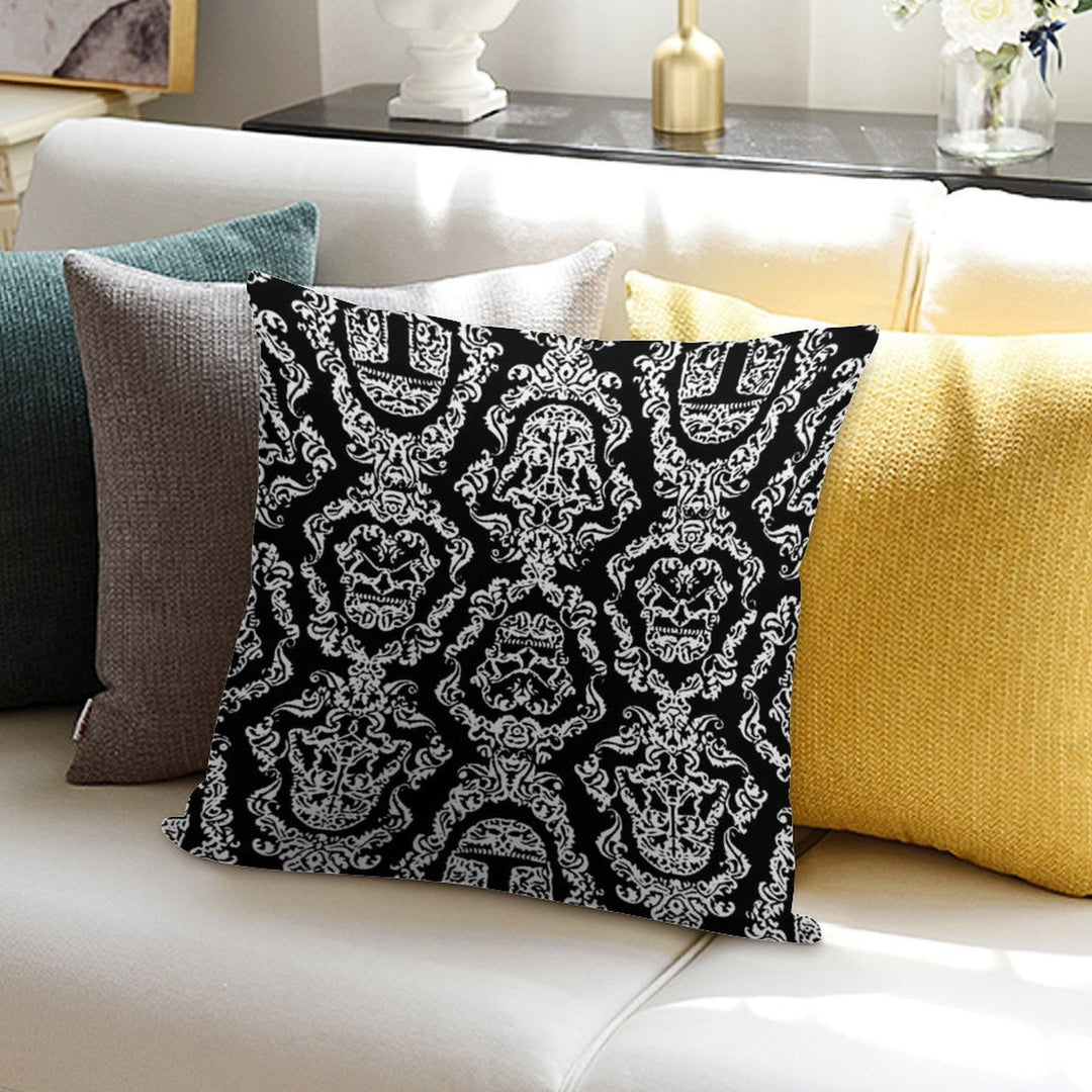 Imperial Mural Black Soft High-Density Material Throw Pillow