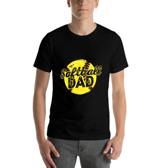 Softball Dad Daddy Father Fathers Day Comfortable T-Shirt